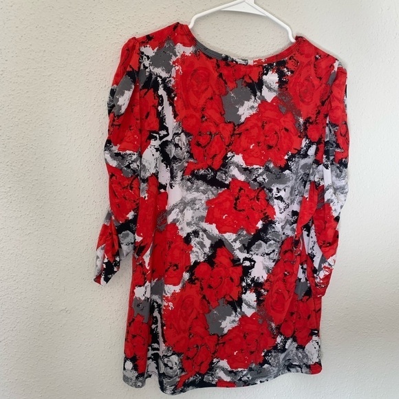 Erin London Abstract Art Blouse Size L - Picture 5 of 7